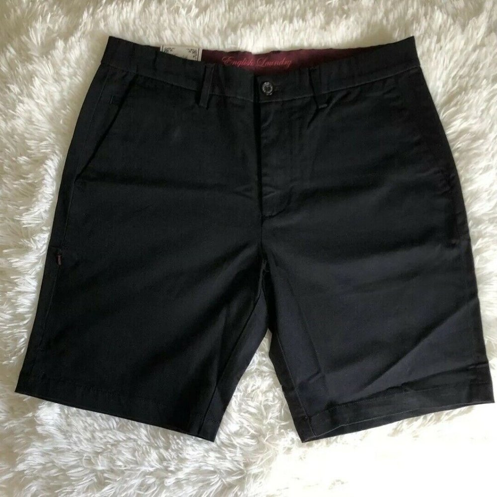 Mens English Laundry Chino Shorts Black